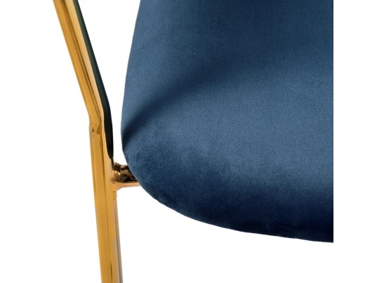 Стул Turin синий с золотыми ножками в Ростове-на-Дону