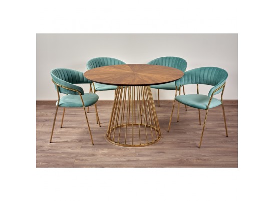 Комплект из 2-х стульев Turin бирюзовый с золотыми ножками в Ростове-на-Дону