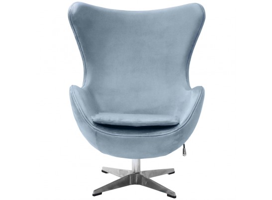 Кресло EGG CHAIR серый, искусственная замша в Ростове-на-Дону