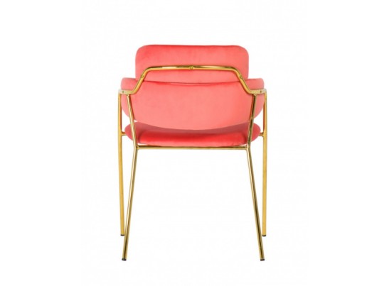 Стул Napoli коралловый с золотыми ножками в Ростове-на-Дону