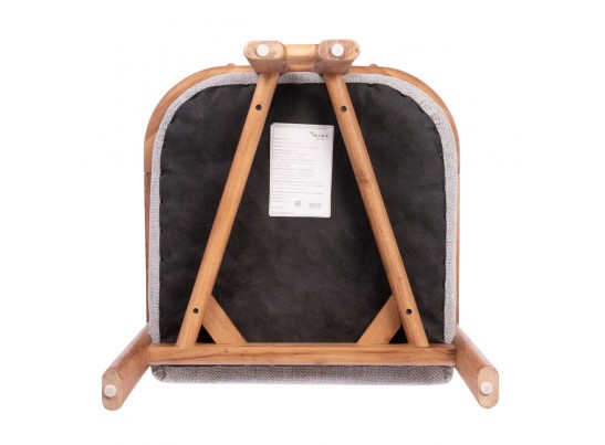 Стул Rich рогожка бежево-голубая с ножками цвета орех в Ростове-на-Дону