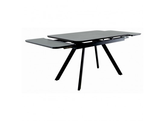 Стол Arthur раскладной 120-184x80x75см, керамогранит чёрный мрамор Greys Black, чёрный в Ростове-на-Дону