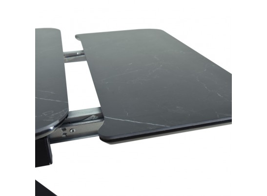 Стол Arthur раскладной 120-184x80x75см, керамогранит чёрный мрамор Greys Black, чёрный в Ростове-на-Дону