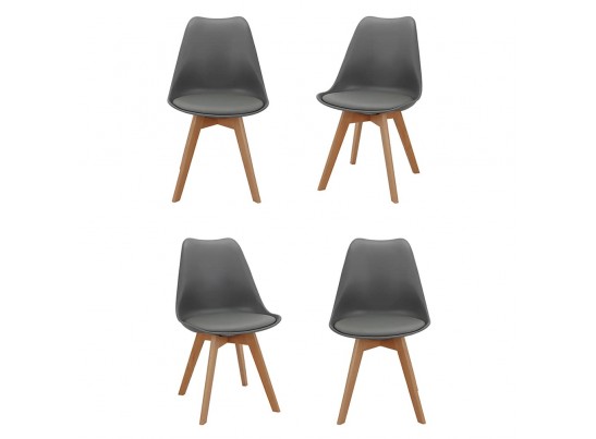 Комплект из 4-х стульев Eames Bon серый в Ростове-на-Дону
