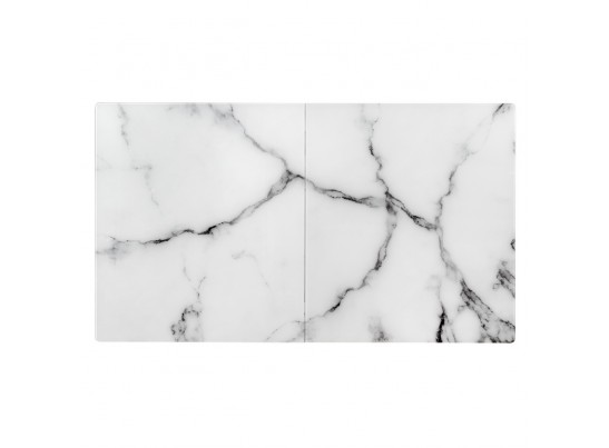 Стол Areal раскладной 140-180х80х75 белый мрамор с белыми ножками в Ростове-на-Дону