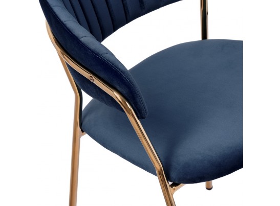 Стул Turin синий с золотыми ножками в Ростове-на-Дону