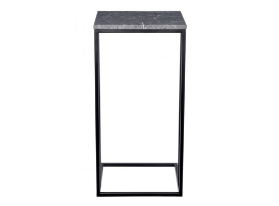 Придиванный столик Loft 35x35см, серый мрамор с чёрными ножками в Ростове-на-Дону