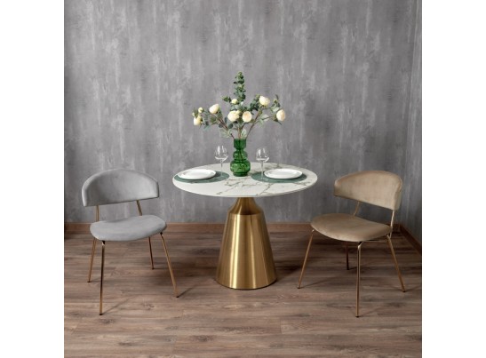 Стул Elle мокко с золотыми ножками в Ростове-на-Дону