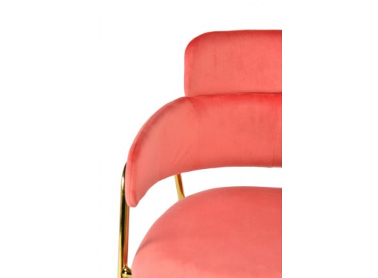 Стул Napoli коралловый с золотыми ножками в Ростове-на-Дону