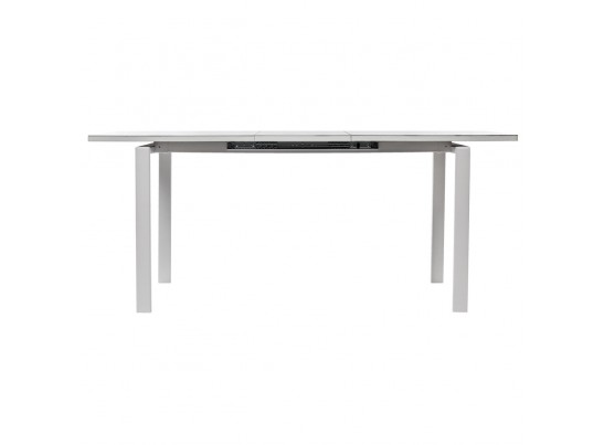 Стол Areal раскладной 140-180х80х75 белый мрамор с белыми ножками в Ростове-на-Дону