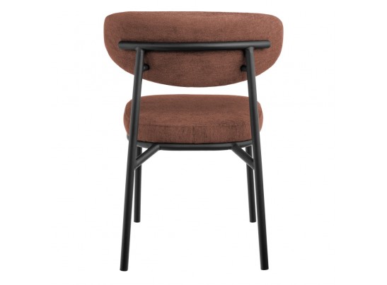 Стул Lucas 2 терракотовый шенилл с чёрными ножками в Ростове-на-Дону