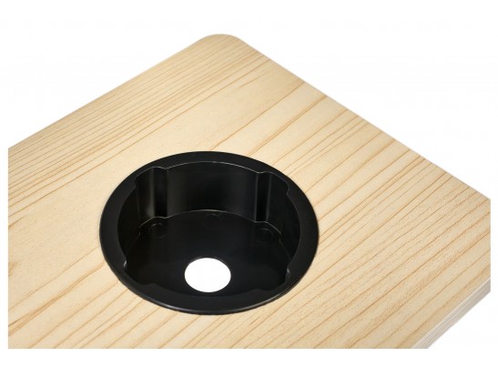 Стол складной с подъёмной крышкой и подстаканником «ВИТА», 55x32x25см, мдф, металл, св.дерево, черный в Ростове-на-Дону