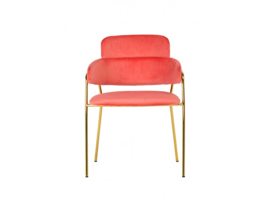 Стул Napoli коралловый с золотыми ножками в Ростове-на-Дону