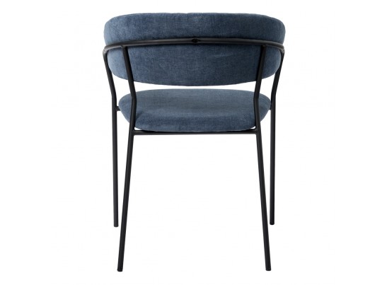 Комплект из 2-х стульев Turin синий вельвет с чёрными ножками в Ростове-на-Дону
