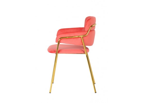 Стул Napoli коралловый с золотыми ножками в Ростове-на-Дону