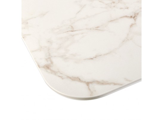 Стол Vito раскладной 120-184x80x75см, керамогранит белый мрамор, белый в Ростове-на-Дону