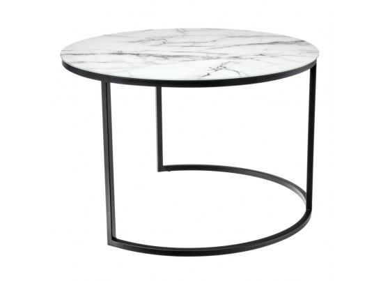 Набор кофейных столиков Tango белый мрамор с черными ножками в Ростове-на-Дону