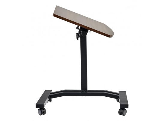 Стол многофункциональный на колёсах, 48x40 см, «РОЛЕТ», 1 ножка, регул.высота, мдф, металл, тёмн. дерево, чёрный в Ростове-на-Дону