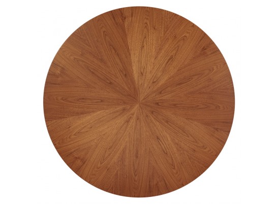 Стол Liverpool диам.110см, шпон орех лучевой набор, с чёрными ножками в Ростове-на-Дону