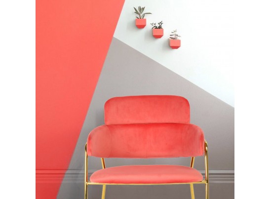 Стул Napoli коралловый с золотыми ножками в Ростове-на-Дону