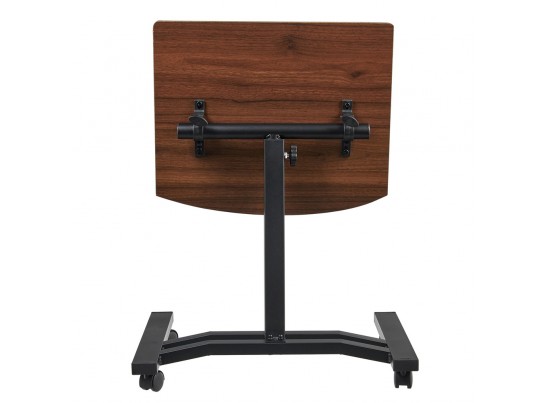 Стол многофункциональный на колёсах, 48x40 см, «РОЛЕТ», 1 ножка, регул.высота, мдф, металл, тёмн. дерево, чёрный в Ростове-на-Дону