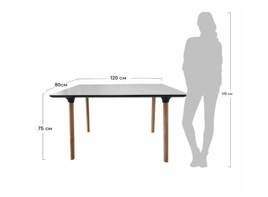 Стол Brooklyn 120х80х73,5см, белый в Ростове-на-Дону