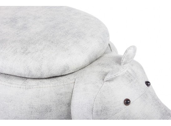 Пуф Бегемот с отсеком для хранения светло-серый в Ростове-на-Дону