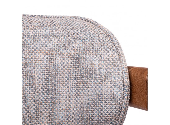 Стул Rich рогожка бежево-голубая с ножками цвета орех в Ростове-на-Дону