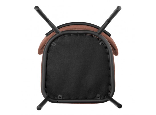 Стул Lucas 2 терракотовый шенилл с чёрными ножками в Ростове-на-Дону