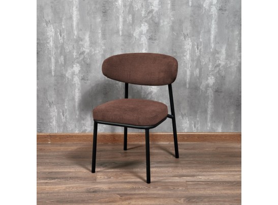 Стул Lucas 2 терракотовый шенилл с чёрными ножками в Ростове-на-Дону