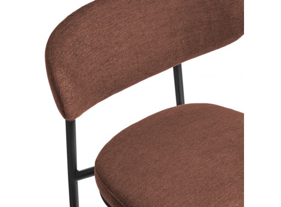 Стул Lucas 2 терракотовый шенилл с чёрными ножками в Ростове-на-Дону