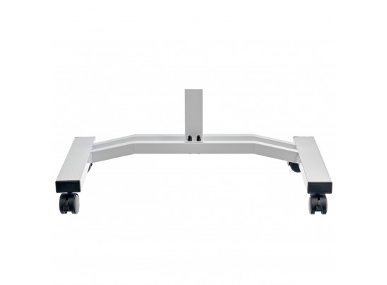 Стол многофункциональный на колёсах, 48x40 см, «РОЛЕТ», 1 ножка, регул.высота, мдф, металл, св. дерево, белый в Ростове-на-Дону