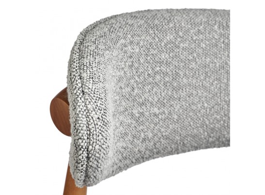 Стул Lucas светло-серый букле с ножками цвета орех в Ростове-на-Дону