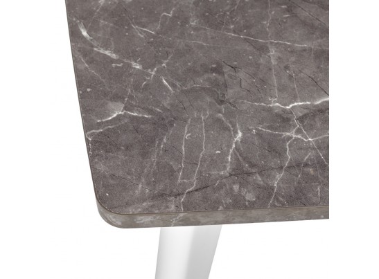 Стол Oslo раскладной 120-160x80x76см, Мрамор Сиена, белый в Ростове-на-Дону