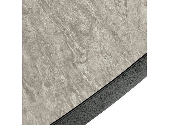 Стол Rudolf круглый раскладной 90-120x90x75см, Бетон слюда, чёрный в Ростове-на-Дону