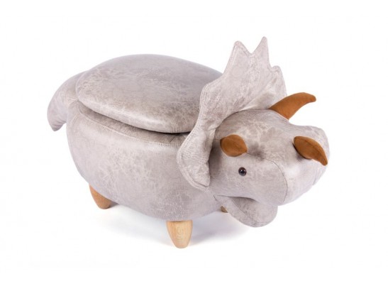 Пуф Динозавр с отсеком для хранения французский серый в Ростове-на-Дону