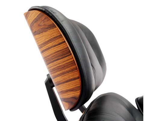 Кресло EAMES LOUNGE CHAIR и оттоманка EAMES LOUNGE CHAIR чёрные в Ростове-на-Дону