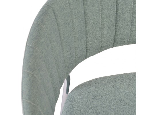 Стул Turin светло-зеленая рогожка с хромированными ножками в Ростове-на-Дону