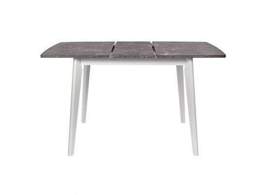 Стол Oslo раскладной 120-160x80x76см, Мрамор Сиена, белый в Ростове-на-Дону