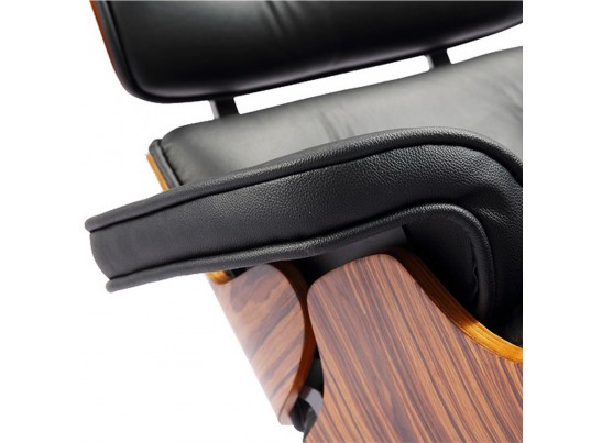 Кресло EAMES LOUNGE CHAIR и оттоманка EAMES LOUNGE CHAIR чёрные в Ростове-на-Дону
