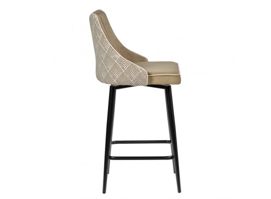 Стул полубарный Dave оливковый с жаккардом, с поворотным механизмом в Ростове-на-Дону