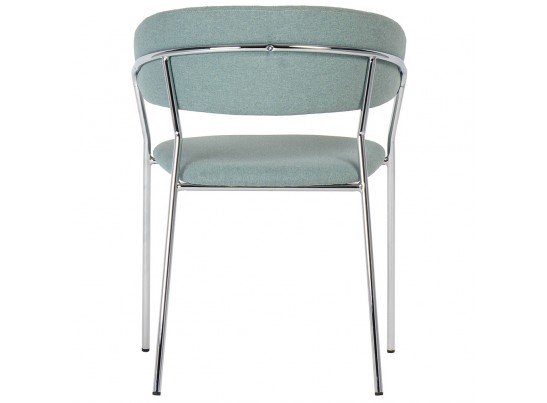 Стул Turin светло-зеленая рогожка с хромированными ножками в Ростове-на-Дону