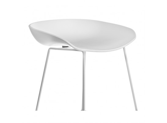 Стул барный Neo белый с белыми ножками в Ростове-на-Дону