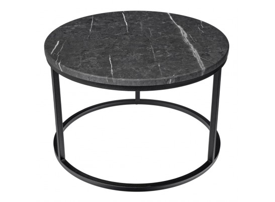 Набор кофейных столиков Tango орех и серый мрамор с чёрными ножками, 2шт в Ростове-на-Дону