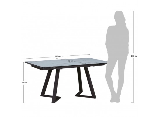 Стол раздвижной TWIST серый в Ростове-на-Дону