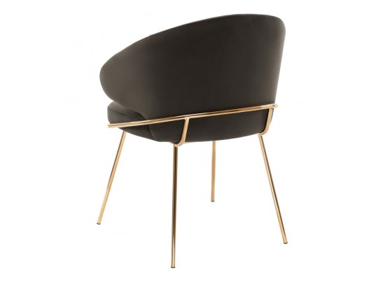Стул-полукресло Emil графит с золотыми ножками в Ростове-на-Дону