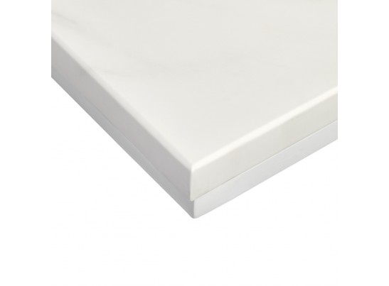 Придиванный столик Loft 50x30см, белый мрамор с белыми ножками в Ростове-на-Дону