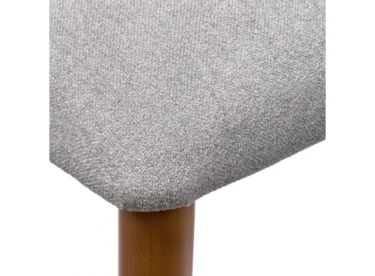 Стул полубарный Lucas 3 серый букле с ножками цвета орех в Ростове-на-Дону