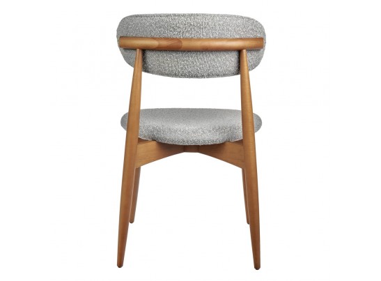Стул Lucas светло-серый букле с ножками цвета орех в Ростове-на-Дону