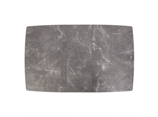 Стол Oslo раскладной 120-160x80x76см, Мрамор Сиена, белый в Ростове-на-Дону